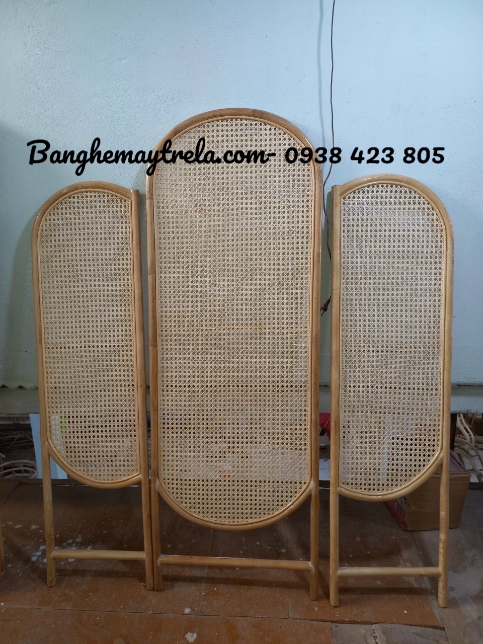 Bình phong mây mắt cáo giá rẻ nhỏ gọn